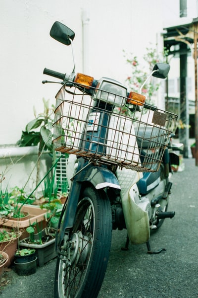 蓝灰色购物车